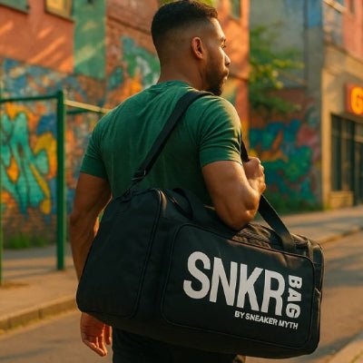 Sac de sport noir logo blanc