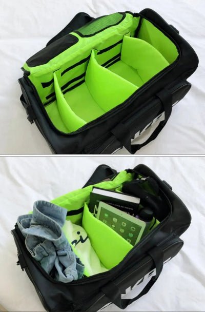 Sac de sport compartiment interieure vert