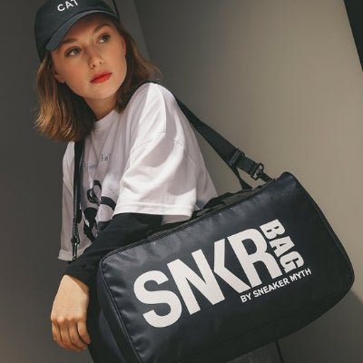 Sac de sport logo blanc femme