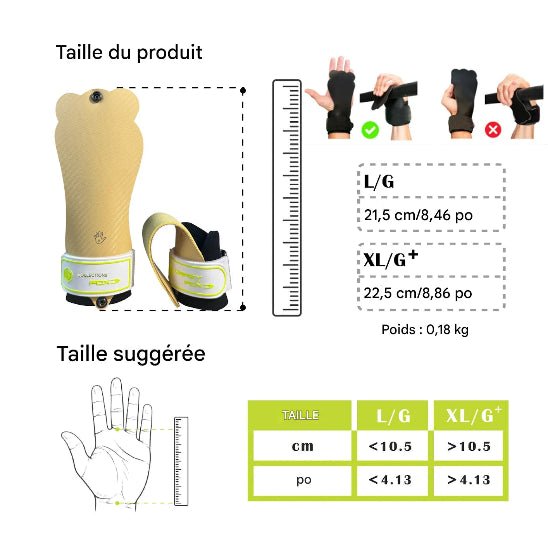 Sangle de tirage guide des tailles