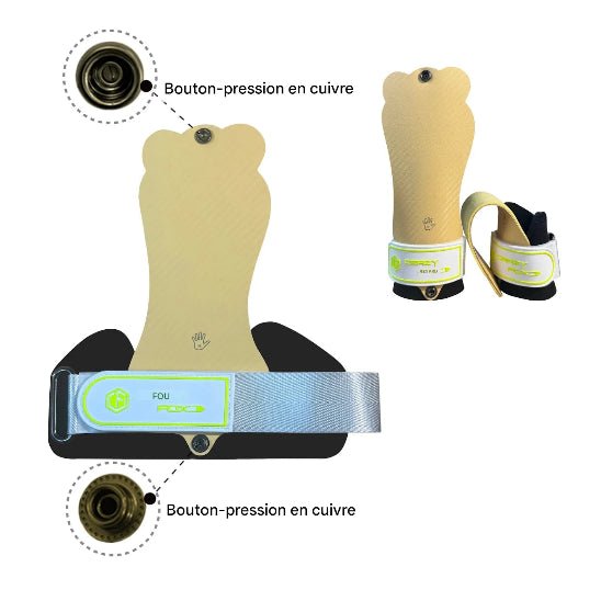 Sangle de tirage bouton pression