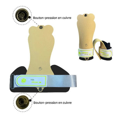 Sangle de tirage bouton pression