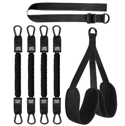 Ensemble noir sangle de suspension trx