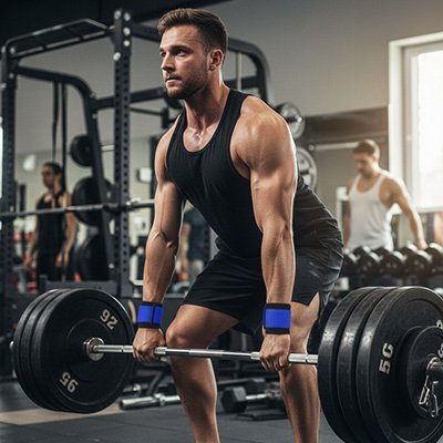 Sangle musculation homme soulever de terre