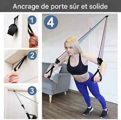 Sangle musculation avec ancrage porte solide