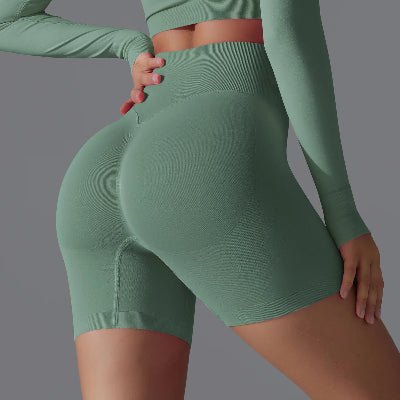 Short de sport femme respirant couleur olive