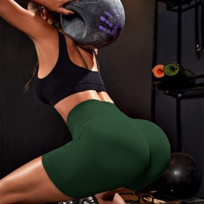 Short de sport femme vert femme squat