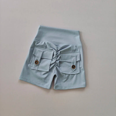 Short de sport femme couleur bleu