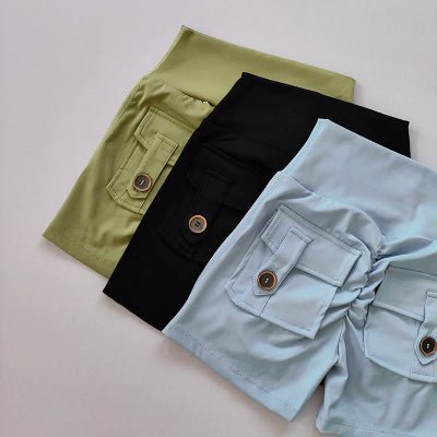 Short de sport femme bleu noir kaki