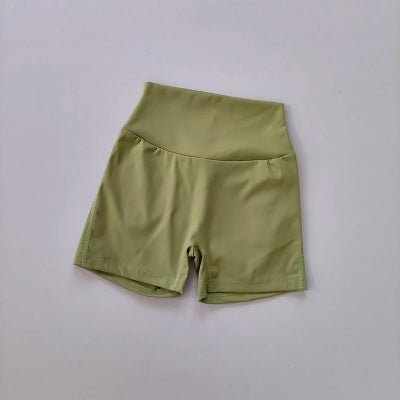 Short de sport femme vert vue avant