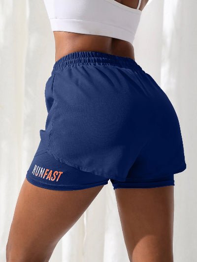 Short de sport bleu royal vue arriere