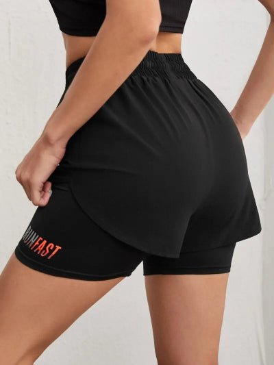 Short de sport noir vue arriere