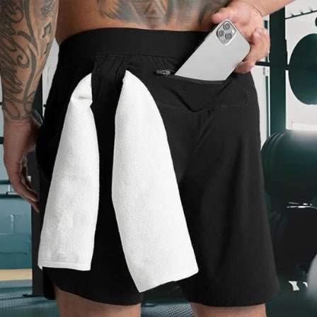 shortsport homme noir avec poche arriere