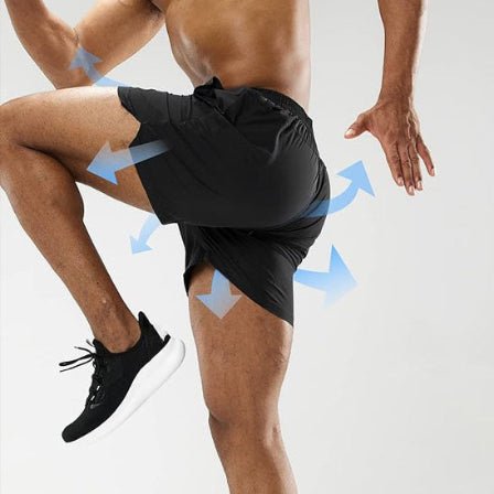 short sport homme extensible quatre cote noir