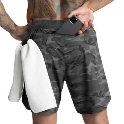 short- port homme gris camouflage poche arriere