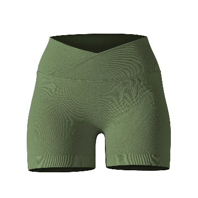 Vert short de sport femme de face